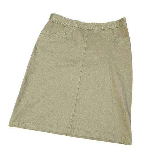 Sportif Pencil Straight Skirt Size 6 Green Cotton Made in USA - Picture 1 of 10
